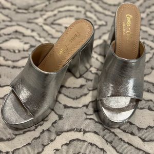 NEW Chase & Chloe Silver SUPER Platforms